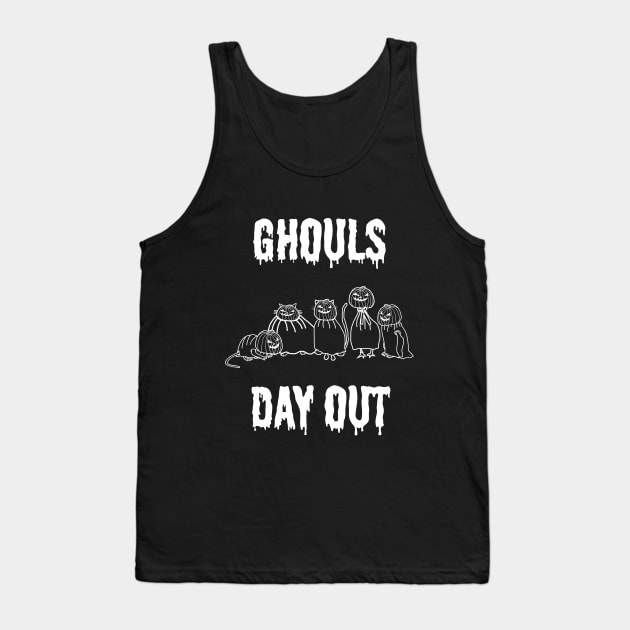 Spooky Ghouls Day Out at Halloween Tank Top by ellenhenryart